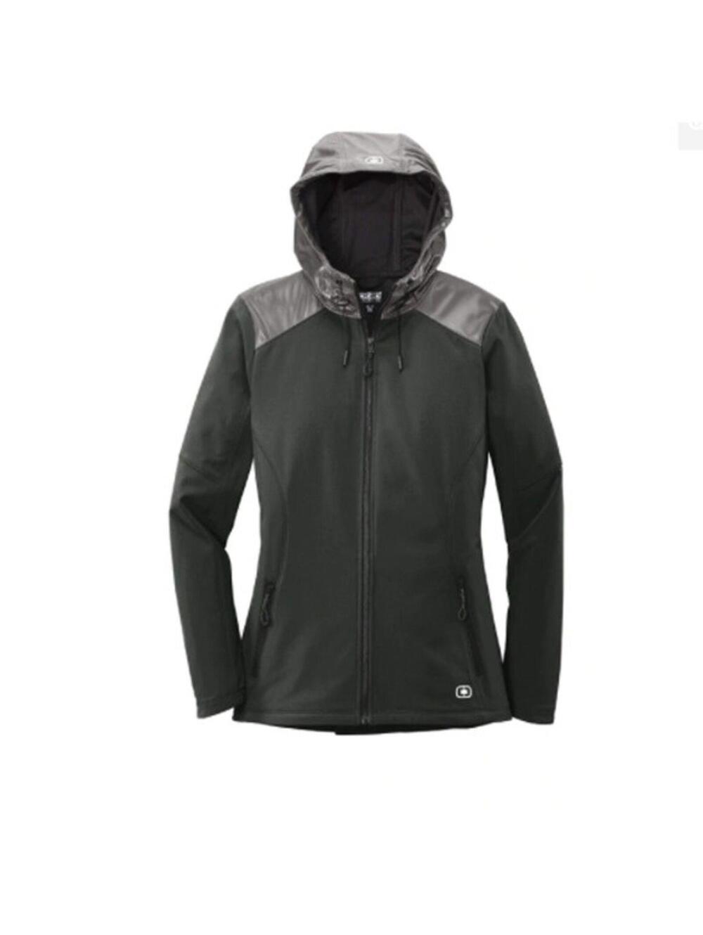 OGIO Endurance Women's Liquid Jacket Black Hooded Wind & Water Resistant M